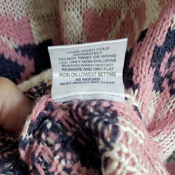Pink Rose | Tribal Long Sleeve Knit Sweater NWT - Picture 6 of 6